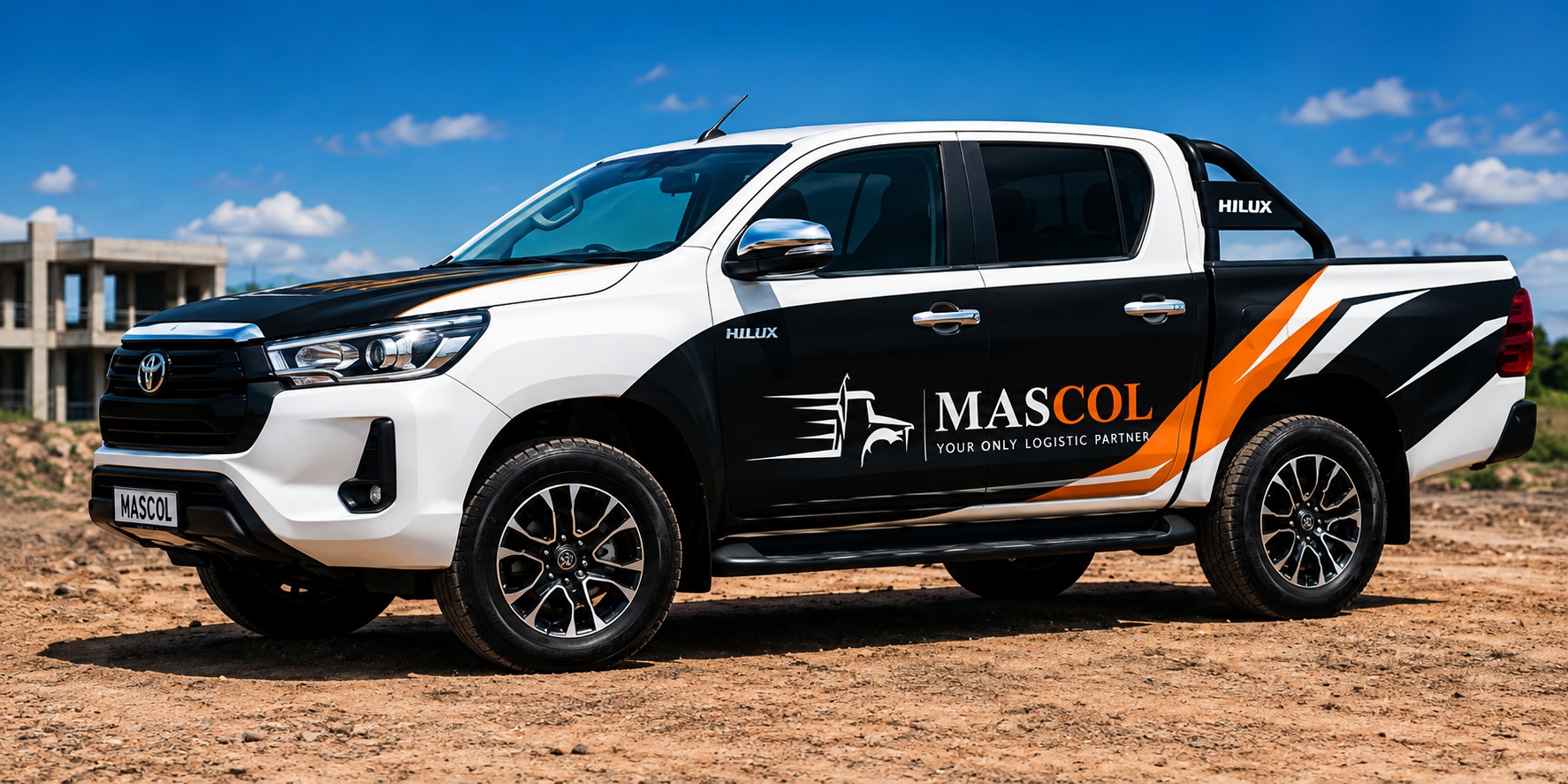 MASCOL branded pickup truck